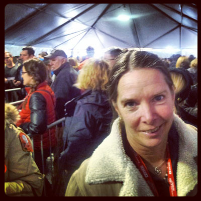 Waiting in line for one of the many venues during Sundance Film Festival